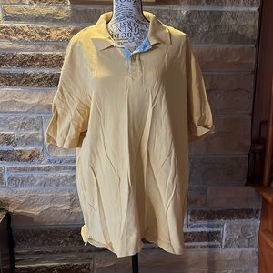 Pale yellow Eddie Bauer collared shirt. Size XL